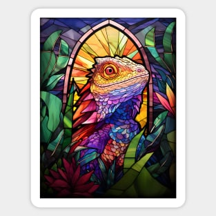 Stained Glass Bearded Dragon Sticker